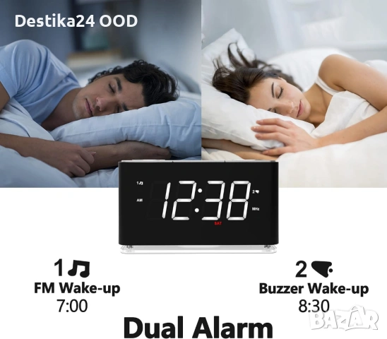 iTOMA CKS507 Радио часовник с Bluetooth и LED дисплей, снимка 3 - Други стоки за дома - 53633944