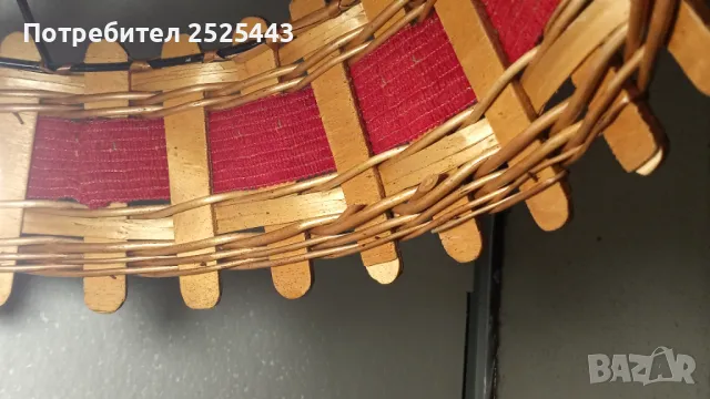 Абажур (Пендел) Е27 - метален с дървени елементи и текстил , снимка 7 - Лампи за таван - 41627549