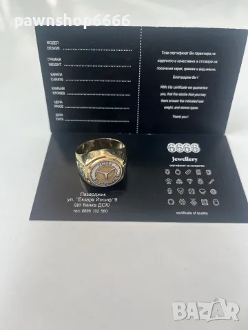 Златен мъжки пръстен 14 карата, снимка 11 - Пръстени - 47327326