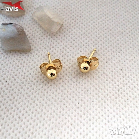 Обеци с 14К златно покритие 2141846