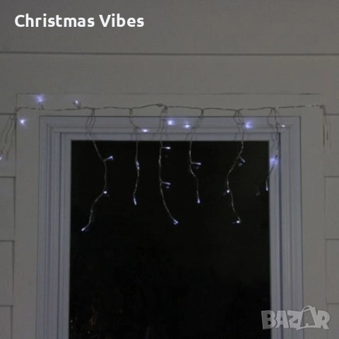 Коледна LED светлинна завеса, 100% водо и влаго защитена, Дължина: 3метра, снимка 6 - Лед осветление - 52091817