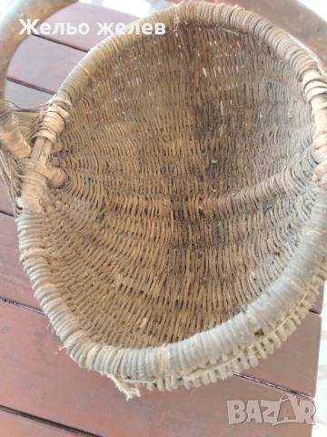 Кошница много стара 45,25см, снимка 6 - Антикварни и старинни предмети - 51769812