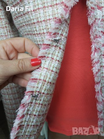 СТРАХОТНО сако в розово-бежови цветове , снимка 4 - Сака - 39412644