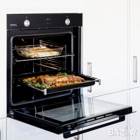 Вградена многофункционална фурна Taurus HM978BKD – 78 л, 3100 W, WaterSteam Clean, клас A, снимка 4 - Печки, фурни - 53668889