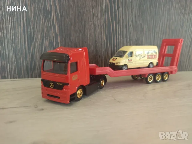Метален камион Mercedes + Метална количка Mercedes Sprinter !