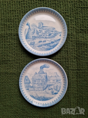 Колекционерски мини чинии Wedgwood – “Churchyard, House & Works” & “Ivy House & Works”