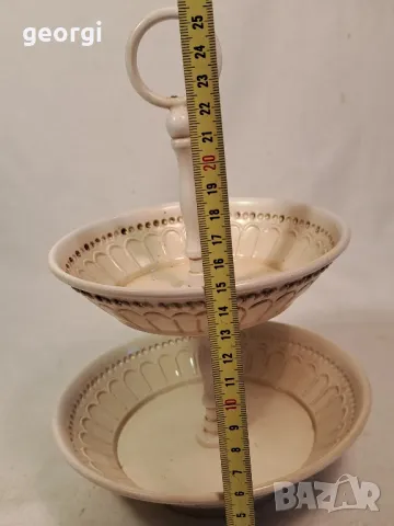 винтидж метално двуетажно плато 6/1, снимка 5 - Аксесоари за кухня - 49279032