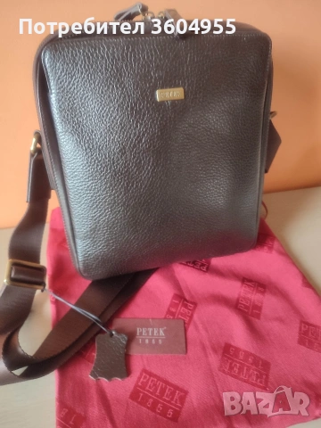 Мъжка чанта PETEK естествена кожа., снимка 9 - Чанти - 53173708