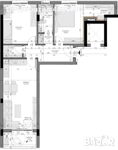 ПРОДАВА ТРИСТАЕН АПАРТАМЕНТ кв. Владиславово, гр. Варна, снимка 2 - Апартаменти - 53119945