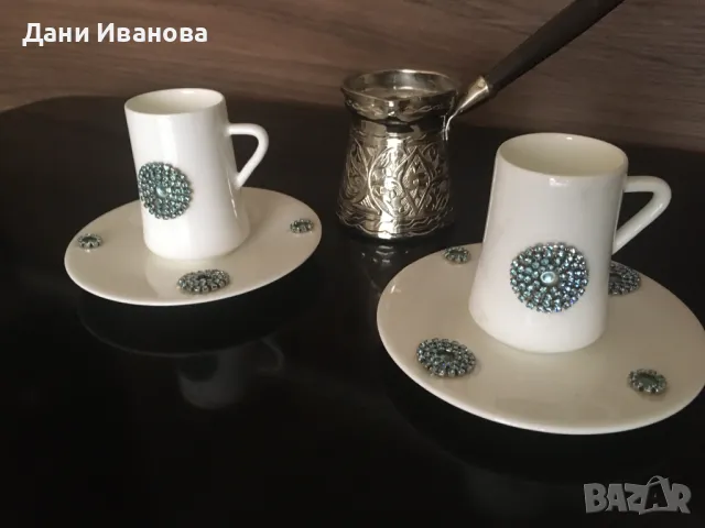Комплект за турско кафе - 2 чаши и джезве - НОВ