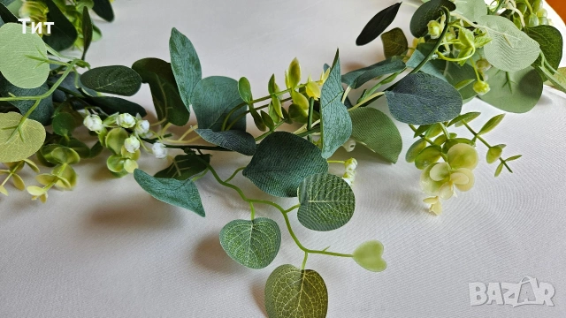 Дълги венци изкуствена зеленина, снимка 4 - Изкуствени цветя - 53126855