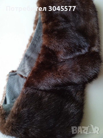 Яка 92 см, естествен косъм, норка сребърна и кафява, снимка 8 - Шалове - 39704334