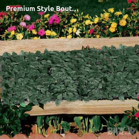 Изкуствен жив плет "Бръшлян" 1х3м – Декоративна ограда за балкон и градина с UV защита, снимка 5 - Огради и мрежи - 53833188