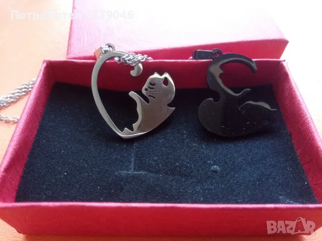Комплект колиета Обичам котките, снимка 8 - Колиета, медальони, синджири - 47699189