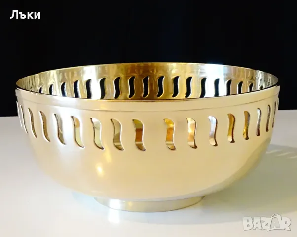 Масивна бронзова салатиера,купа,фруктиера. , снимка 2 - Антикварни и старинни предмети - 28752717