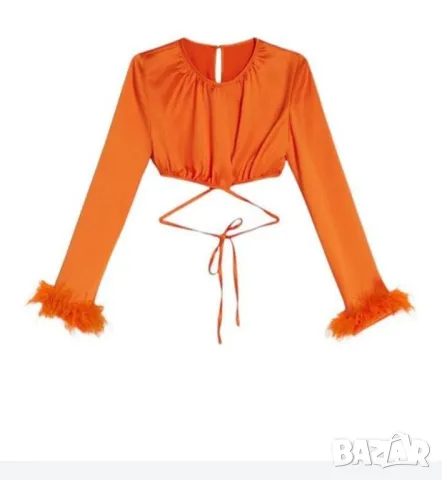 Топ с естествени пера