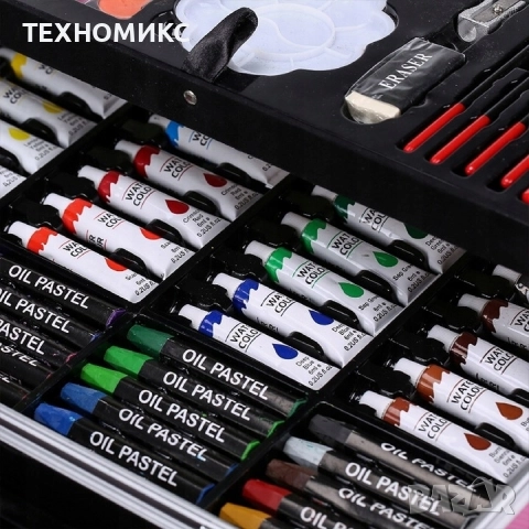 ПРОМО!!!Детски комплект за рисуване GALAXIA®, 145 части, Метална кутия, снимка 2 - Други - 51726557