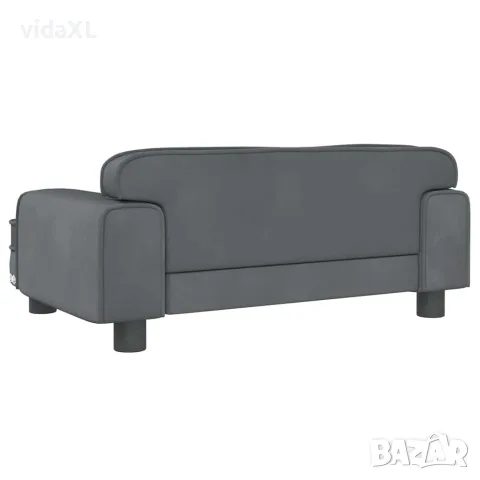 vidaXL Кучешко легло тъмносиво 70x45x30 см кадифе, снимка 5 - За кучета - 56146332