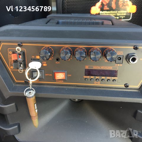 Караоке тонколона 12 инча NDR W1012 с безжичен микрофон, снимка 6 - Тонколони - 42561286