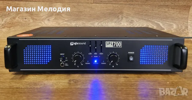 Крайно стъпало QTX Sound SPL 700EQ (2x350W) с вграден 3 канален еквалайзер – Отлично състояние!, снимка 2 - Ресийвъри, усилватели, смесителни пултове - 56160077