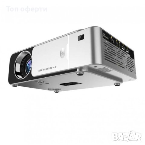 Видеопроектор Bigshot, T6, LED видео проектор, TFT LCD, Сребрист, снимка 4 - Лед осветление - 44465674
