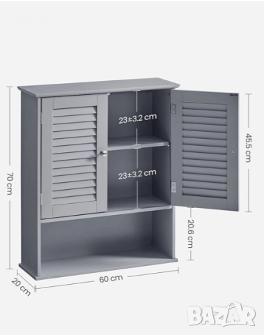 Стенен шкаф за баня от MDF, снимка 2 - Шкафове - 52708210