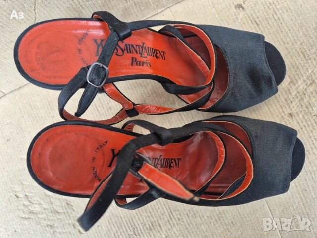 Yves Saint Laurent Paris ретро дамски обувки с ток размер 6.5 24см, снимка 10 - Дамски обувки на ток - 53512847