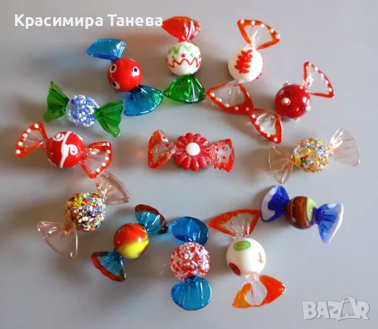 🌹 Стъклени бонбони .  ... Цена  :  3 €                 за бр ., снимка 7 - Декорация за дома - 56125666