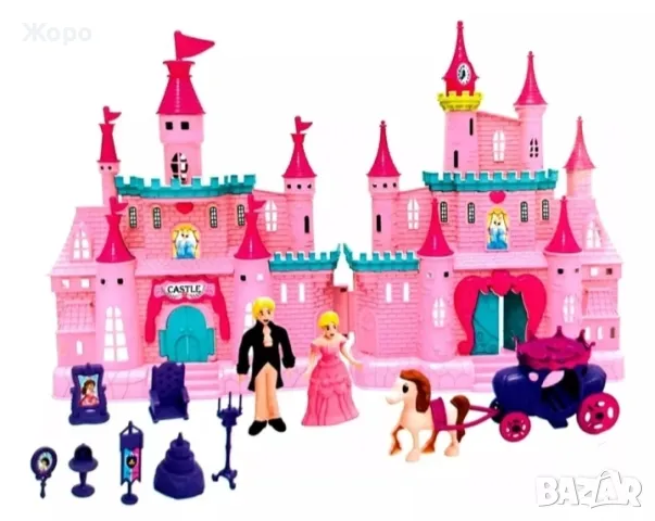 Замъкът на пепеляшка и принца с каляската със светлинни ефекти 132409, снимка 3 - Кукли - 47616942