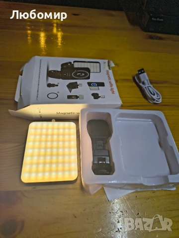 XJ77 Селфи светлина, светлина за телефон с предна и задна щипка, преносима светлина 128LED с 3 , снимка 2 - Чанти, стативи, аксесоари - 53172135