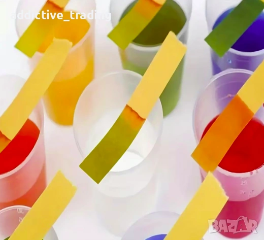 80 Ленти/PH Тест ленти за вода PH лакмусова хартия 1-14 Тест ленти за киселинност, снимка 4 - Други - 53858784