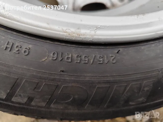 4бр гуми с джанти за MERCEDES A2104010602 215/55R16, снимка 3 - Гуми и джанти - 48277496
