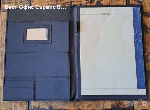 папка луксозна за документи без/с цип Марксман Marksman черен размер А4, снимка 2 - Ученически пособия, канцеларски материали - 52317671