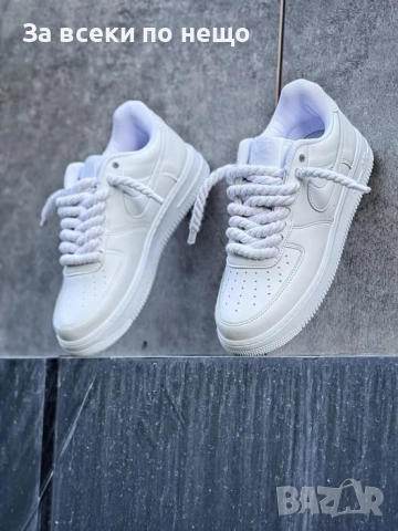 Nike Air Force 1 Мъжки Бели Маратонки👟Мъжки Спортни Обувки В Бял Цвят Найк Еър Форс 1 Код P1283