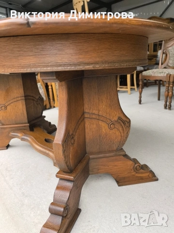 Комплект трапезария: маса и 6 стола, снимка 7 - Маси - 53585727