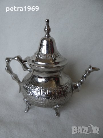 Посребрен чайник с маркировка, снимка 3 - Антикварни и старинни предмети - 41584172