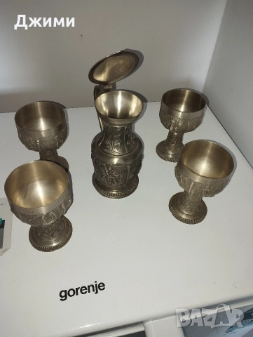 красиви калаено сребърни комплекти, снимка 3 - Антикварни и старинни предмети - 47240583