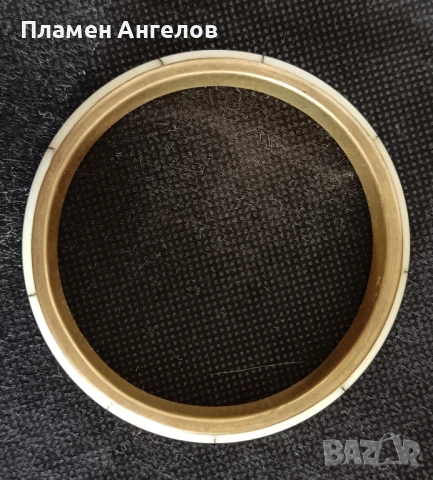 Дамска гривна от костен рог и месинг, снимка 6 - Гривни - 50937884