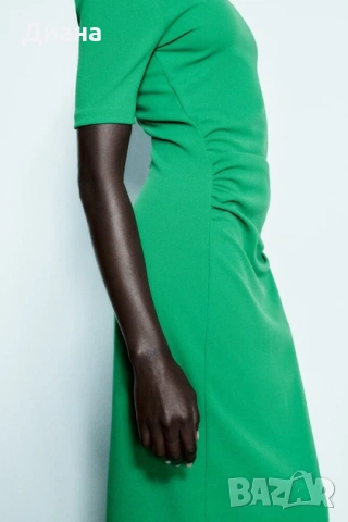 Зелена рокля Zara, снимка 6 - Рокли - 53352088