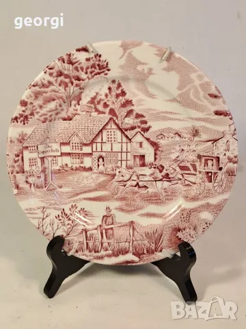 порцеланова чиния за стена с пружинен окачвач  25/4