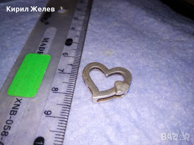 СРЕБЪРЕН МАРКОВ АЖУРЕН СЪРЦЕВИДЕН МЕДАЛЬОН СРЕБРО 925 СЕЗГИН 28730, снимка 5 - Колиета, медальони, синджири - 39303253
