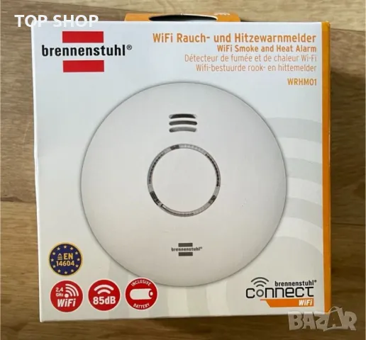 Brennenstuhl Connect WiFi  Интелигентен детектор за дим и топлина, снимка 4 - Друга електроника - 48623828