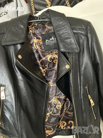 Стилно яке Hermes . Естественна кожа , снимка 2 - Якета - 49840627