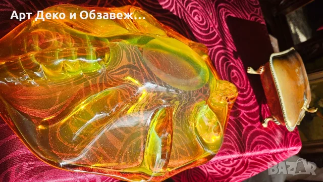 Масивна фруктиера от художествено стъкло, снимка 8 - Декорация за дома - 55974545
