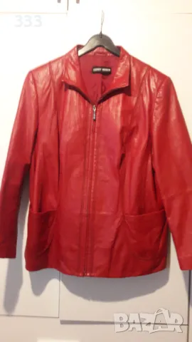 Дамско червено сако /яке / - естествена кожа 