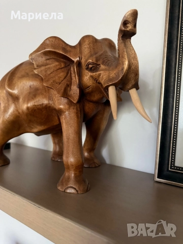 Голям дървен слон,цена 90 лв., снимка 2 - Декорация за дома - 51574794