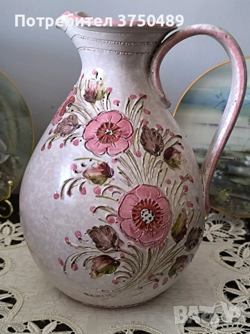 Красива керамична ръчно изработена ирисувана