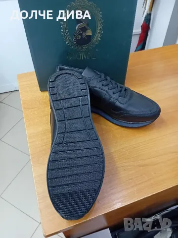 МЪЖ.СНИКЪРСИ 2046 черни естествена кожа, снимка 4 - Маратонки - 47365268