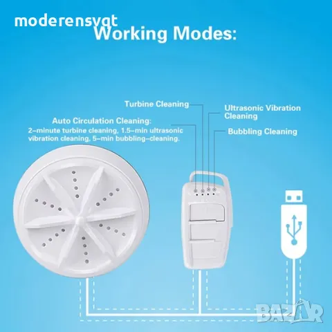 Мини USB преносима пералня, снимка 6 - Перални - 49989446