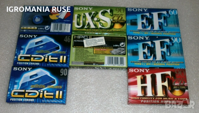 Аудио касети Audio tape Sony Сони type 1 Normal Type 2 Chrome, снимка 3 - Аудиосистеми - 52633252